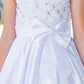 Embellished Satin Ribbon A-Line Girl Communion Dress by Cinderella Couture USA AS2912