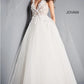 Jovani 3110 Floral Embellished V-Neckline A-Line Gown - Special Occasion/Curves