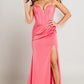 Jovani 36539 Plunging Neckline Sheath Dress - Special Occasion/Curves