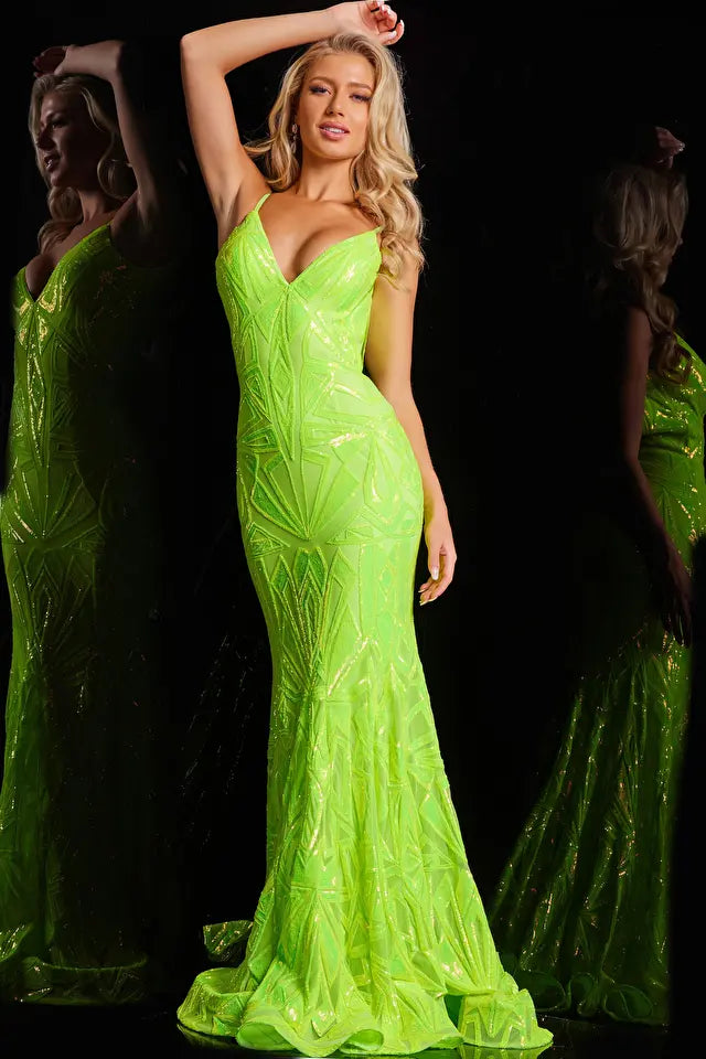 Jovani 36656 Embellished Sequin Mermaid Dress - Special Occasion