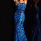 Jovani 37687 Embellished Sheath Spaghetti Strap Dress - Special Occasion/Curves