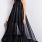 Jovani 38720 High Neck Tulle Sheer Gown - Special Occasion/Curves