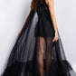 Jovani 38720 High Neck Tulle Sheer Gown - Special Occasion/Curves