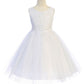 Lace with Mesh Pearl Trim Girl Party Dress by AS456B Kids Dream - Girl Formal Dresses
