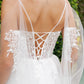 Lace Corset Spaghetti Bridal Dress by Cinderella Couture USA AS4217