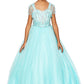 Beading Rhinestones Tulle  Girl Mini Quince by Cinderella Couture USA AS5038