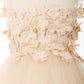 Beautiful 3D Flower Lace Girl Party Dress by Cinderella Couture USA AS5077N