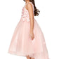 Beautiful 3D Flower Lace Girl Party Dress by Cinderella Couture USA AS5077N