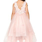Beautiful 3D Flower Lace Girl Party Dress by Cinderella Couture USA AS5077N
