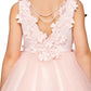 Beautiful 3D Flower Lace Girl Party Dress by Cinderella Couture USA AS5077N
