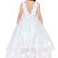 Beautiful 3D Flower Lace Girl Party Dress by Cinderella Couture USA AS5077N