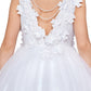 Beautiful 3D Flower Lace Girl Party Dress by Cinderella Couture USA AS5077N