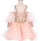 Lace Glitter Puff Sleeve Girl Party Dress by Cinderella Couture USA AS5113