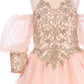 Lace Glitter Puff Sleeve Girl Party Dress by Cinderella Couture USA AS5113