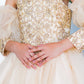 Lace Glitter Puff Sleeve Girl Party Dress by Cinderella Couture USA AS5113