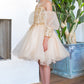 Lace Glitter Puff Sleeve Girl Party Dress by Cinderella Couture USA AS5113