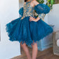 Lace Glitter Puff Sleeve Girl Party Dress by Cinderella Couture USA AS5113