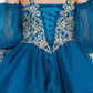 Lace Glitter Puff Sleeve Girl Party Dress by Cinderella Couture USA AS5113