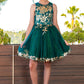 Satin Glittered Tulle Girl Party Dress by Cinderella Couture USA AS5121