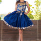 Satin Glittered Tulle Girl Party Dress by Cinderella Couture USA AS5121