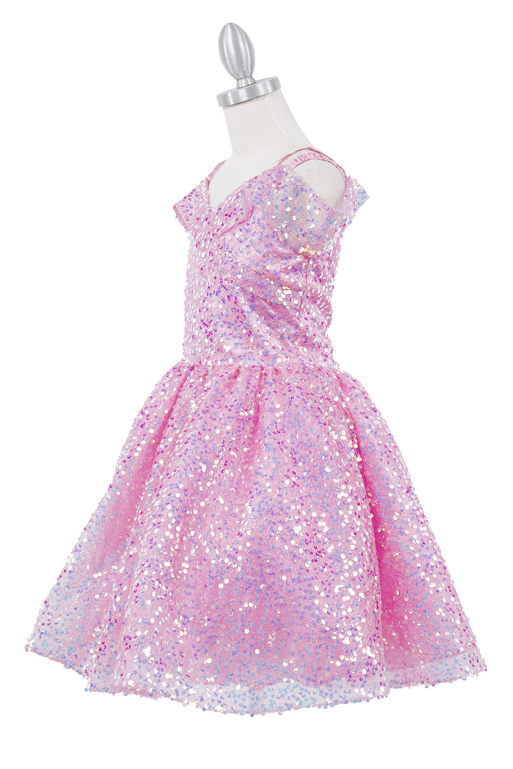 Sequin Off Shoulder Girl Party Dress by Cinderella Couture USA AS5122