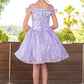 Sequin Off Shoulder Girl Party Dress by Cinderella Couture USA AS5122