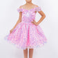 Sequin Off Shoulder Girl Party Dress by Cinderella Couture USA AS5122