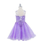 Embroidered Spaghetti Tulle Girl Party Dress by Cinderella Couture USA AS5125