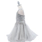 Embroidered Spaghetti Tulle Girl Party Dress by Cinderella Couture USA AS5125