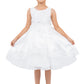 Beautiful Satin Laser Cut Flower Girl Dress by Cinderella Couture USA AS5127