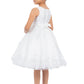 Beautiful Satin Laser Cut Flower Girl Dress by Cinderella Couture USA AS5127