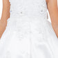 Beautiful Satin Laser Cut Flower Girl Dress by Cinderella Couture USA AS5127