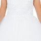Illusion Top Lace Tulle Flower Girl Dress by Cinderella Couture USA AS5129