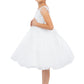 Illusion Top with Beads Flower Girl Dress by Cinderella Couture USA AS5131