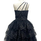 Glitter Flower One Shoulder Girl Party Dress by Cinderella Couture USA AS5132
