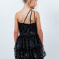 Glitter Flower One Shoulder Girl Party Dress by Cinderella Couture USA AS5132