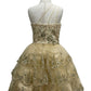 Glitter Flower One Shoulder Girl Party Dress by Cinderella Couture USA AS5132