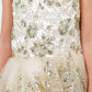 Glitter Flower One Shoulder Girl Party Dress by Cinderella Couture USA AS5132
