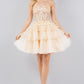 Sweetheart Neckline Tulle Short Party Dress by Cinderella Couture USA AS5133J
