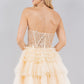 Sweetheart Neckline Tulle Short Party Dress by Cinderella Couture USA AS5133J