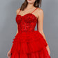 Sweetheart Neckline Tulle Short Party Dress by Cinderella Couture USA AS5133J