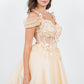 3D Flowers Shoulder Strap Short Party Dress by Cinderella Couture USA AS5134J