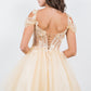 3D Flowers Shoulder Strap Short Party Dress by Cinderella Couture USA AS5134J