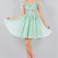 3D Flowers Shoulder Strap Short Party Dress by Cinderella Couture USA AS5134J