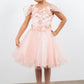 Glittter Flower Shoulder Strap Girl Party Dress by Cinderella Couture USA AS5134