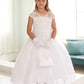 Girl Dress with Illusion Neckline Bodice by TIPTOP KIDS - AS5730