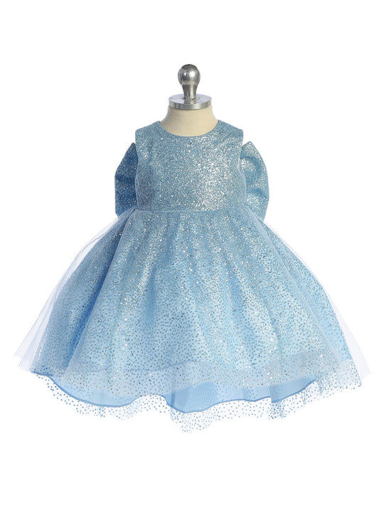 Baby Dress Glitter Tail and Large Bow by TIPTOP KIDS - AS5804S