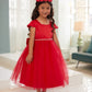 Multi Color Square Neckline Flowers Girl Dress by TIPTOP KIDS - AS5852