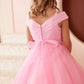 Girl Dress with Glitter Off The Shoulder Dress by TIPTOP KIDS - AS7043