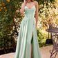 Satin Sweetheart Neckline A-Line By Ladivine 7481 - Women Evening Formal Gown - Special Occasion/Curves